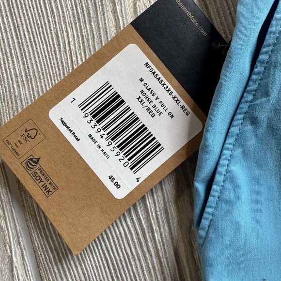 The North Face Class V Shorts Pull On Men’s XXL Norse Blue Elastic Waist NWT - Picture 3 of 9